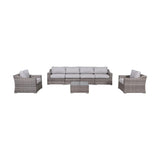 Outdoor Wicker Conversation Set With Cushions, All Weather - Furniture Home Direct