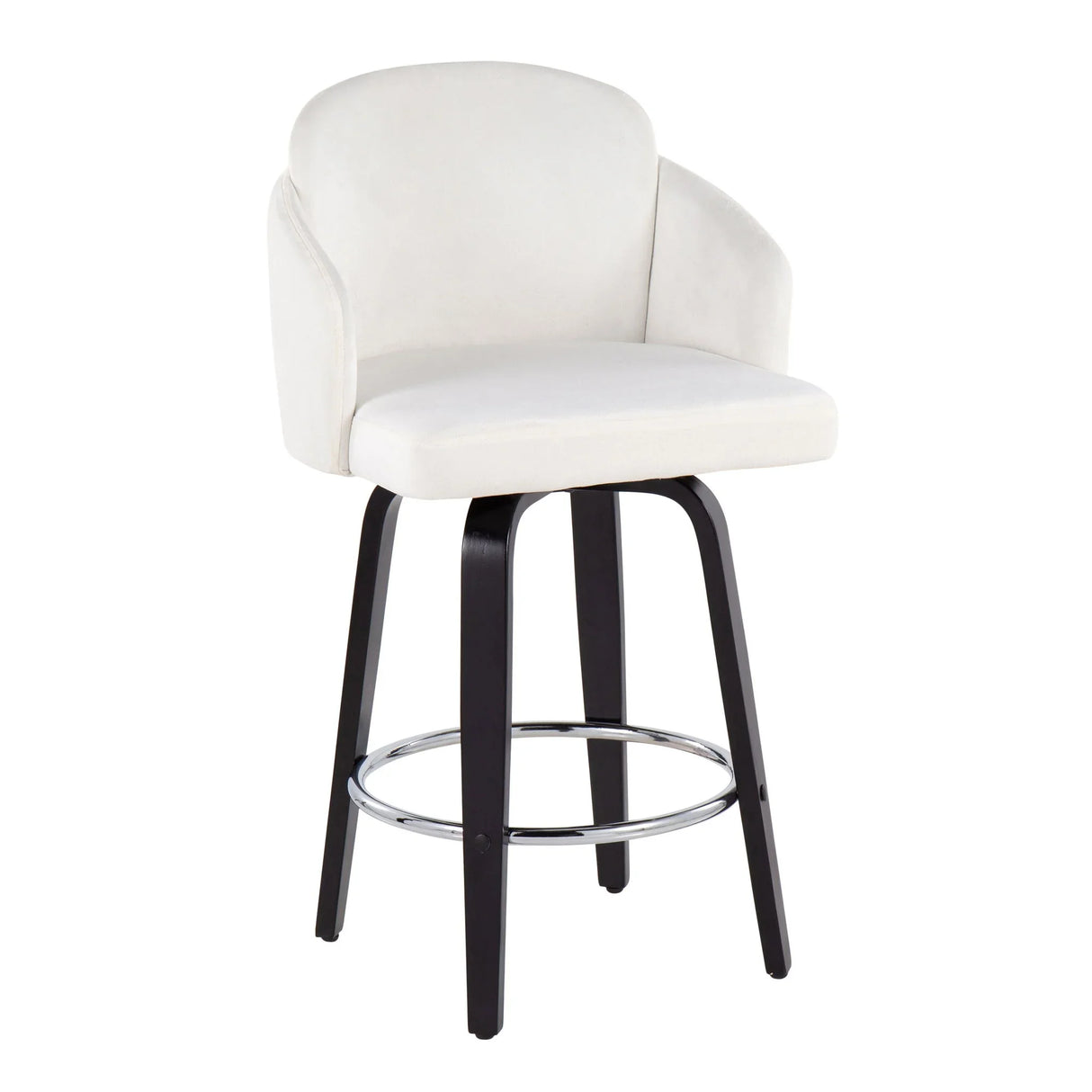 Dahlia - Contemporary Counter Stool Round Footrest (Set of 2) - Furniture Home Direct