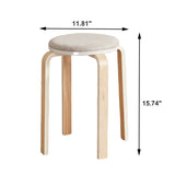 Stackable Round Backless Stools (Set of 4) - Furniture Home Direct