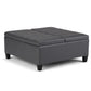 Ellis - Coffee Table Storage Ottoman Contemporary Design - Furniture Home Direct