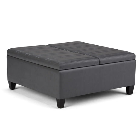 Ellis - Coffee Table Storage Ottoman Contemporary Design - Furniture Home Direct