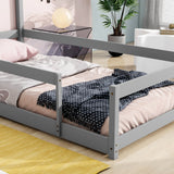 Wood Bed With House Shaped Headboard Floor Bed With Fences - Furniture Home Direct