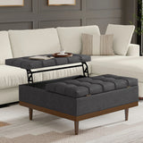 Mariah - Upholstered Lift Top Table Storage Ottoman - Furniture Home Direct