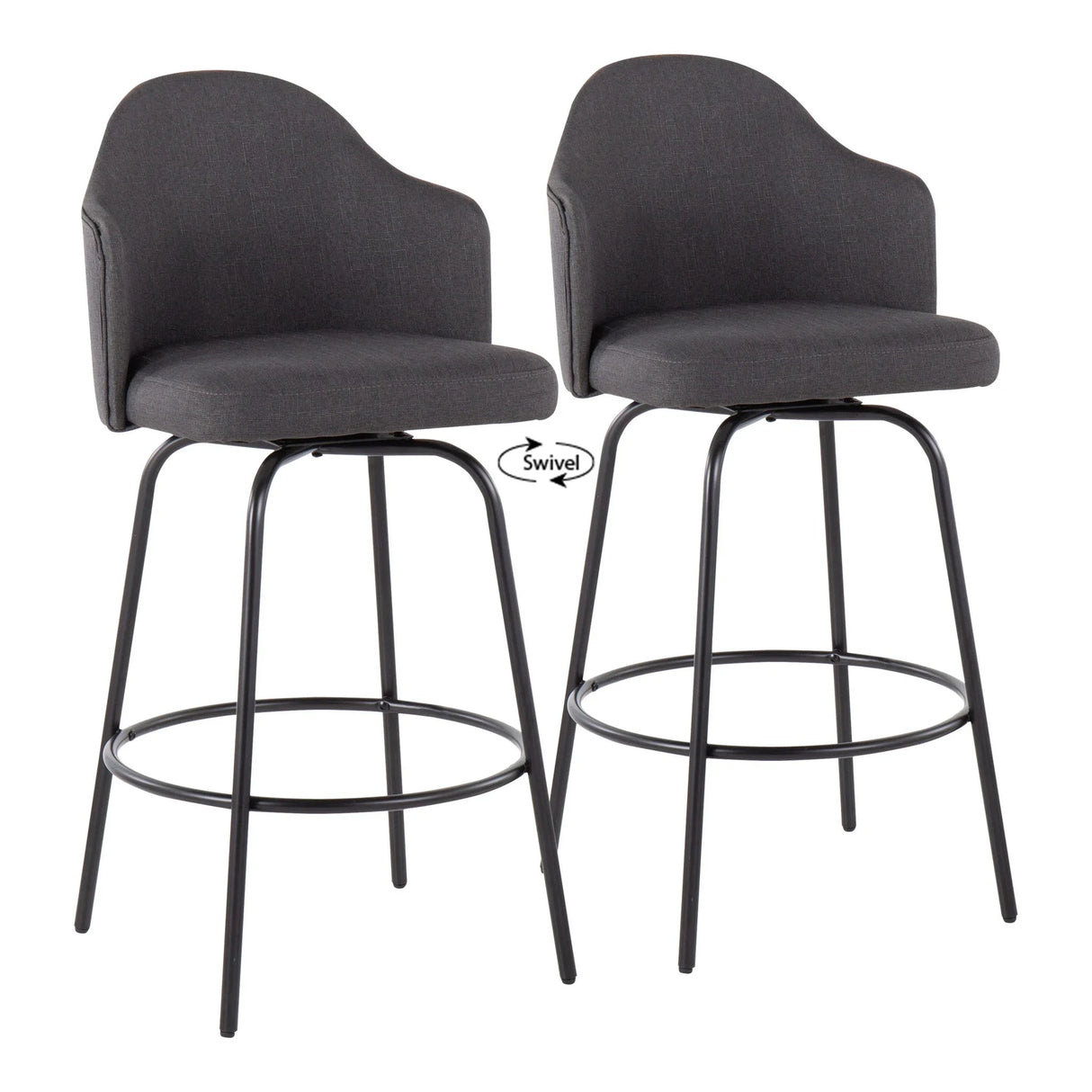 Ahoy - Contemporary Fixed Height Counter Stool (Set of 2) - Furniture Home Direct