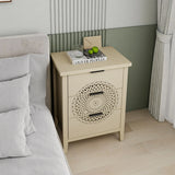 Hollow Carved 3 Drawer Cabinet Dresser Storage Chest With Metal Handles For Living Room Bedroom - Natural - Furniture Home Direct