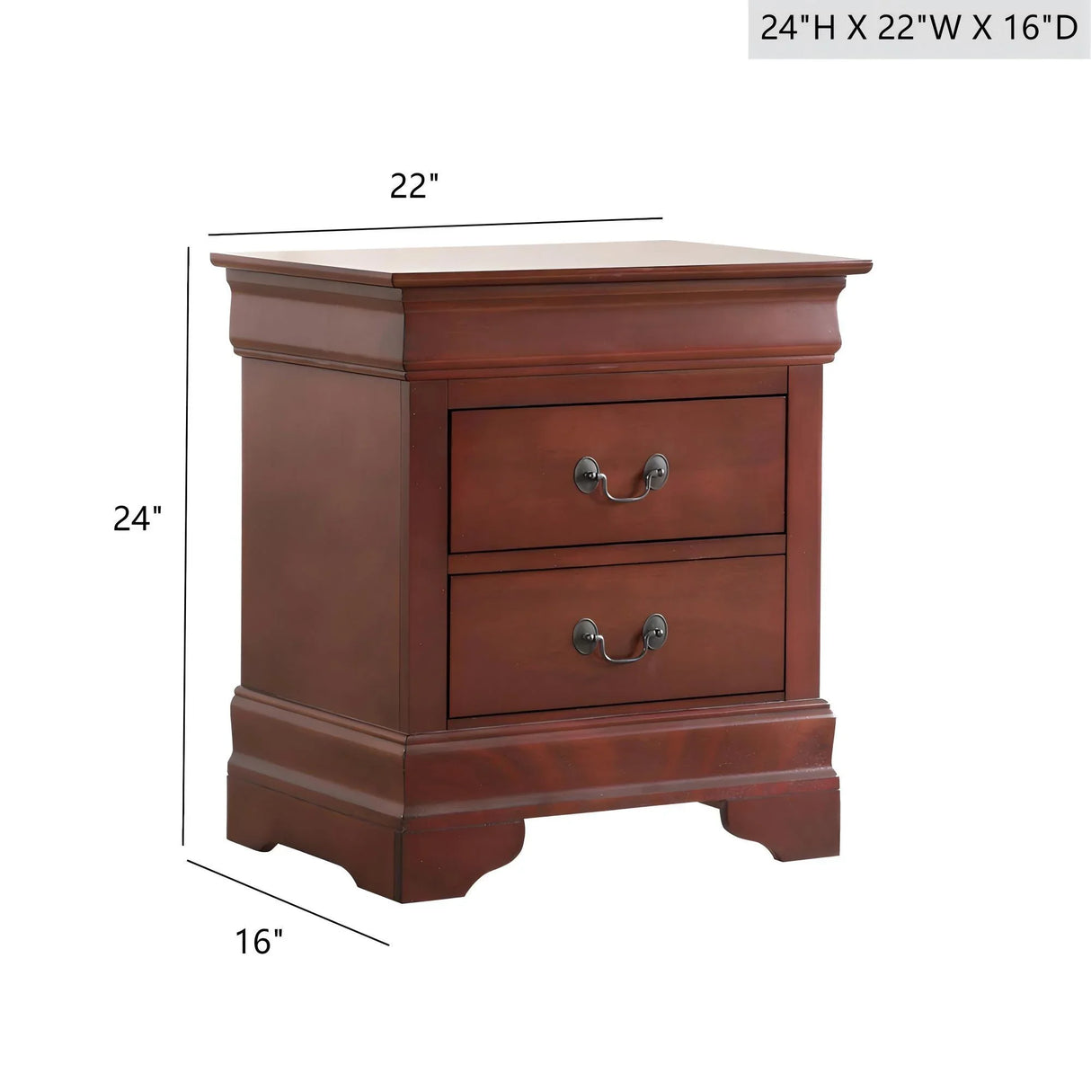 Louis Phillipe - Nightstand - Wood - Furniture Home Direct