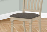 Dining Chair, Upholstered, Side, Transitional (Set of 2) - Gray - Furniture Home Direct