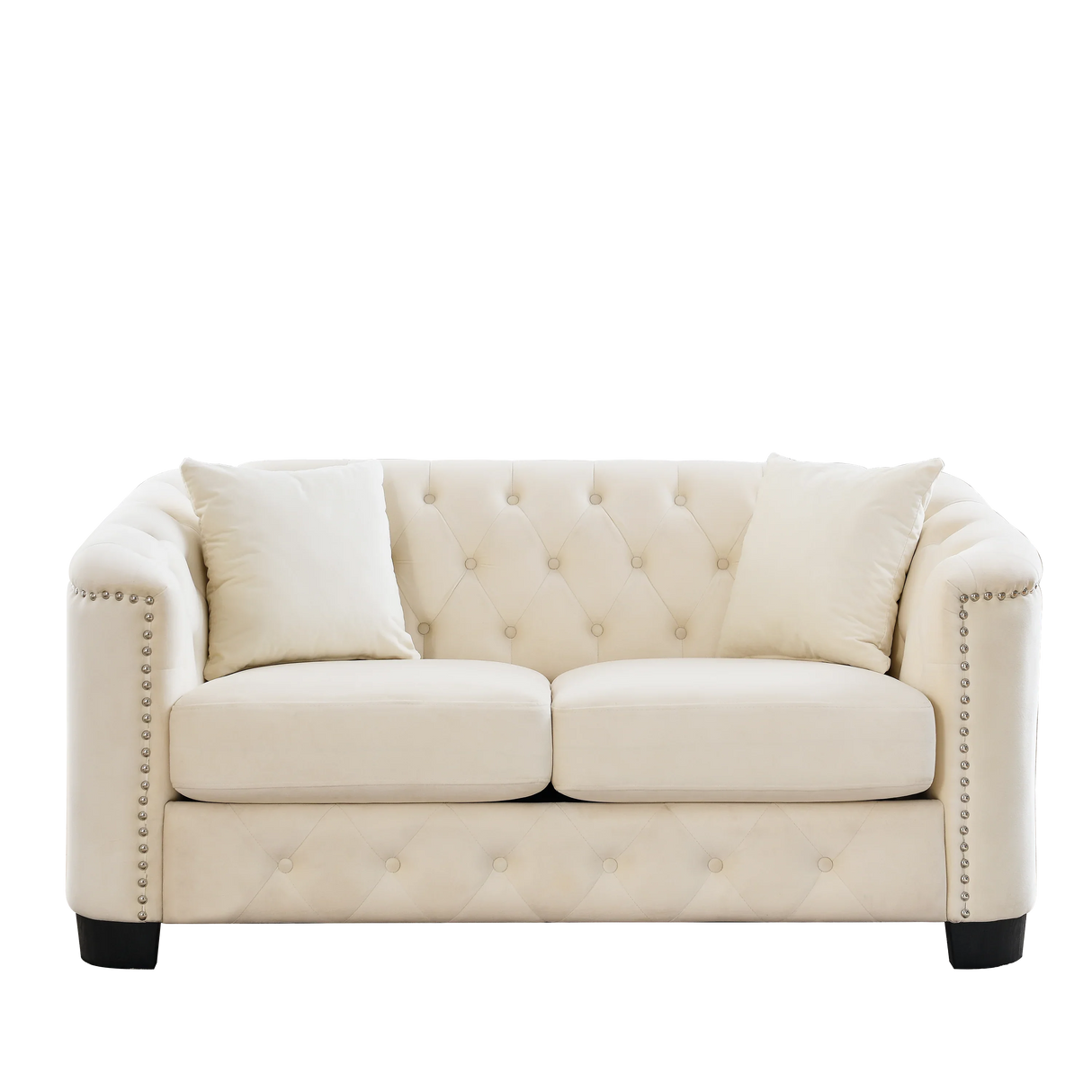 Sofa And Loveseat - Beige - Furniture Home Direct