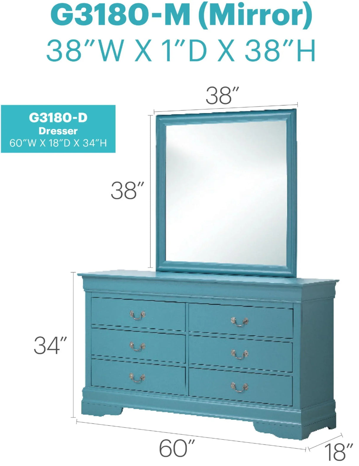 Elegant Traditional Storage Dresser - Furniture Home Direct