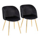 Fran - Pleated Waves Contemporary Chair (Set of 2) - Furniture Home Direct