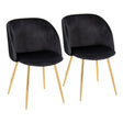 Fran - Pleated Waves Contemporary Chair (Set of 2) - Furniture Home Direct