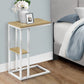 Accent Table, C - Shaped, Marble Look Contemporary & Modern Convenient Design - Furniture Home Direct
