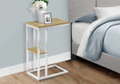 Accent Table, C - Shaped, Marble Look Contemporary & Modern Convenient Design - Furniture Home Direct