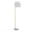 Fran - Contemporary Floor Lamp - Gold / White - Furniture Home Direct