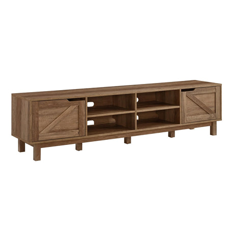 Rustic Barndoor Open-Storage TV Stand For TVs Up To 80" - Furniture Home Direct