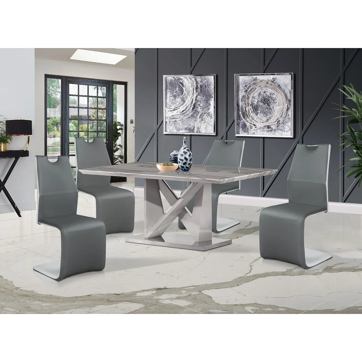 Caroline - Dining Table - Gray - Furniture Home Direct