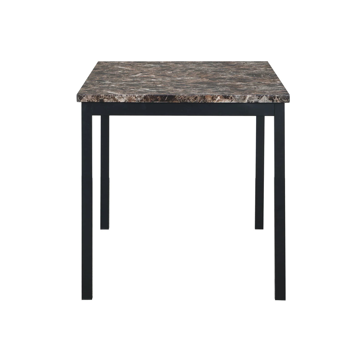 Faux Marble Top With Metal Frame Dinette Table - Black - Furniture Home Direct