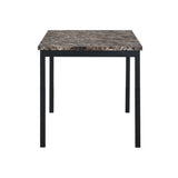 Faux Marble Top With Metal Frame Dinette Table - Black - Furniture Home Direct