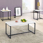 GT - 3 Piece Carbon Fiber Wrap Coffee Table And End Table (Set of 3) - Furniture Home Direct