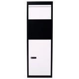 Package Delivery Box, Galvanized Steel Parcel Mailbox With Code Lock & Mounting Hardware, For Outdoor Porch, Curbside - White / Black - Furniture Home Direct