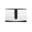 Vios - Zebra High Gloss Dresser - White - Furniture Home Direct