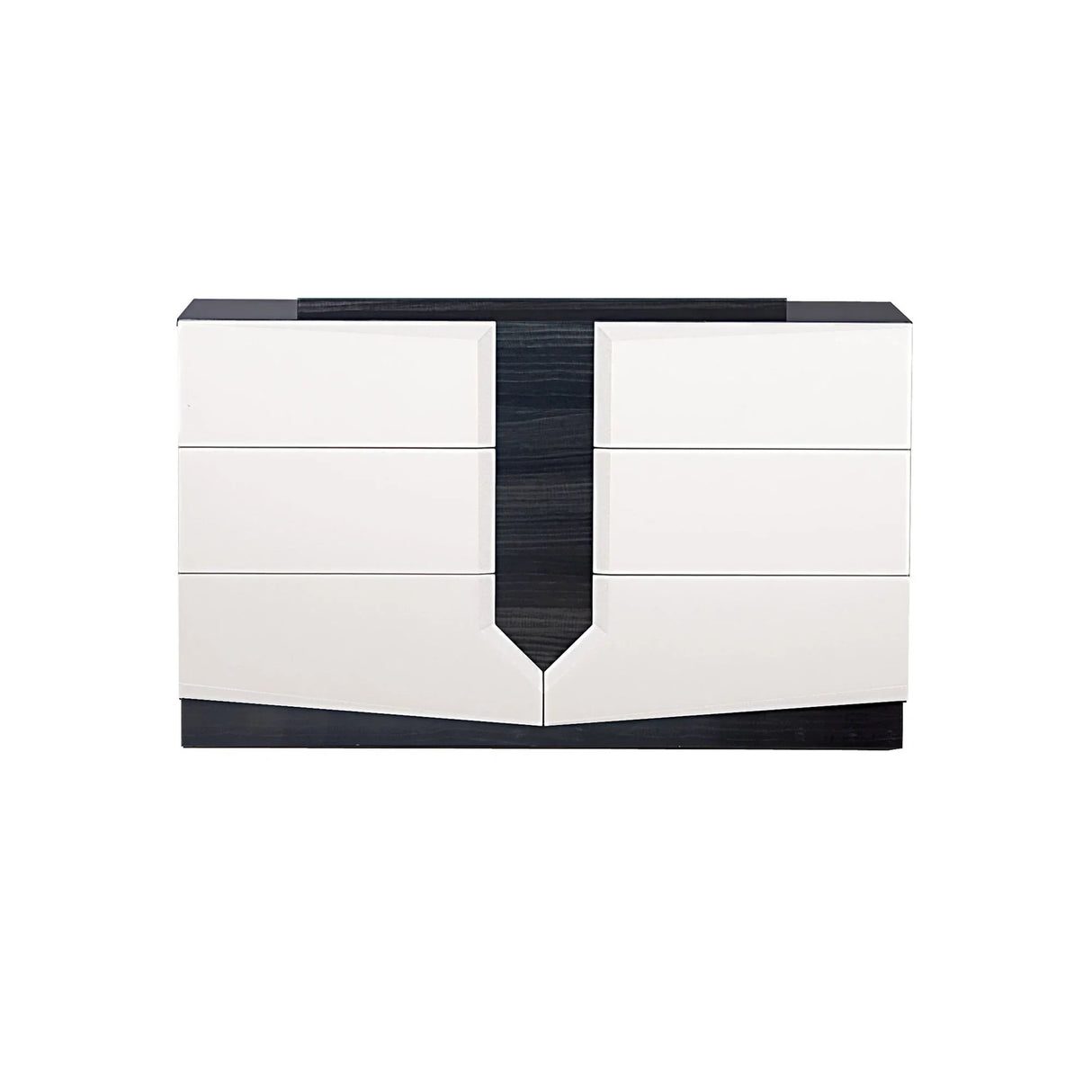 Vios - Zebra High Gloss Dresser - White - Furniture Home Direct