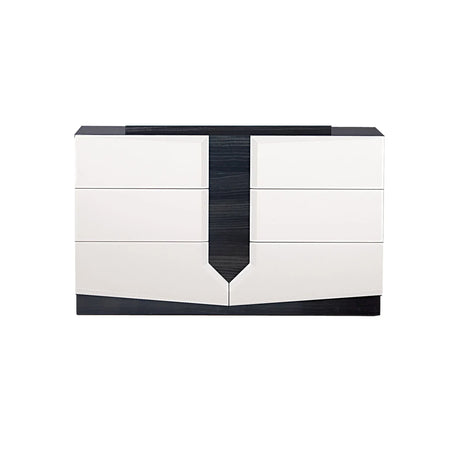 Vios - Zebra High Gloss Dresser - White - Furniture Home Direct