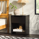 Modern Minimalist 1 Drawer Nightstand With Cubby - Furniture Home Direct