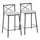Modern Charlotte - Contemporary Fixed Height Counter Stool (Set of 2) - Furniture Home Direct