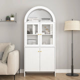 Modern Tech Inspired Dome Cabinet With LED Lighting - Furniture Home Direct