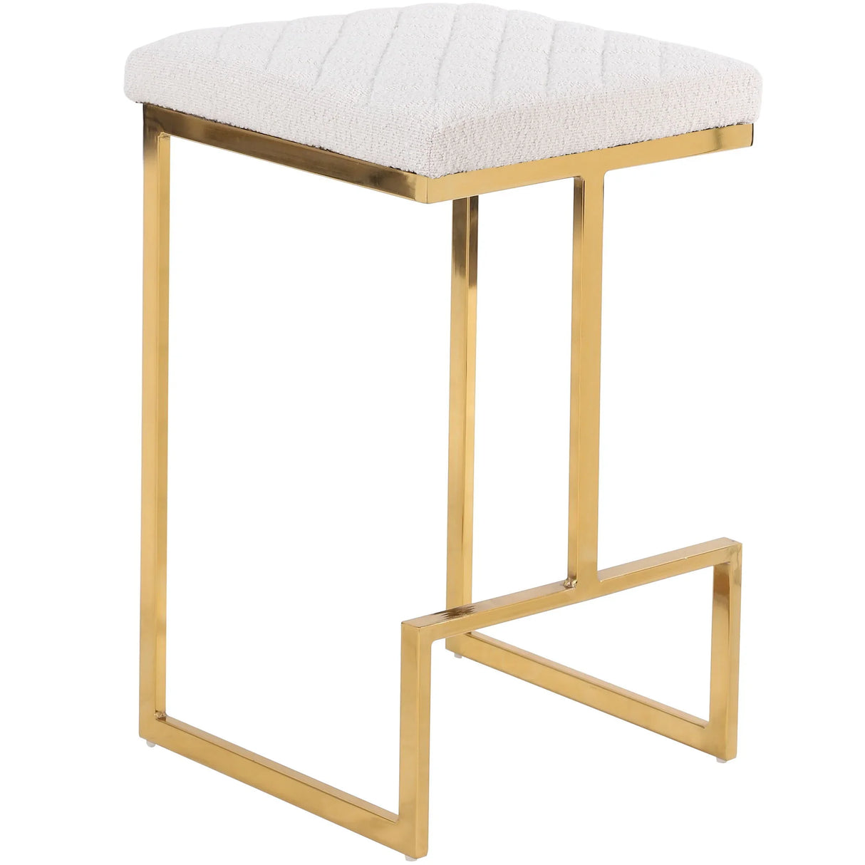 Joel - Mid Century Modern Luxury Upholstered Stool - Furniture Home Direct