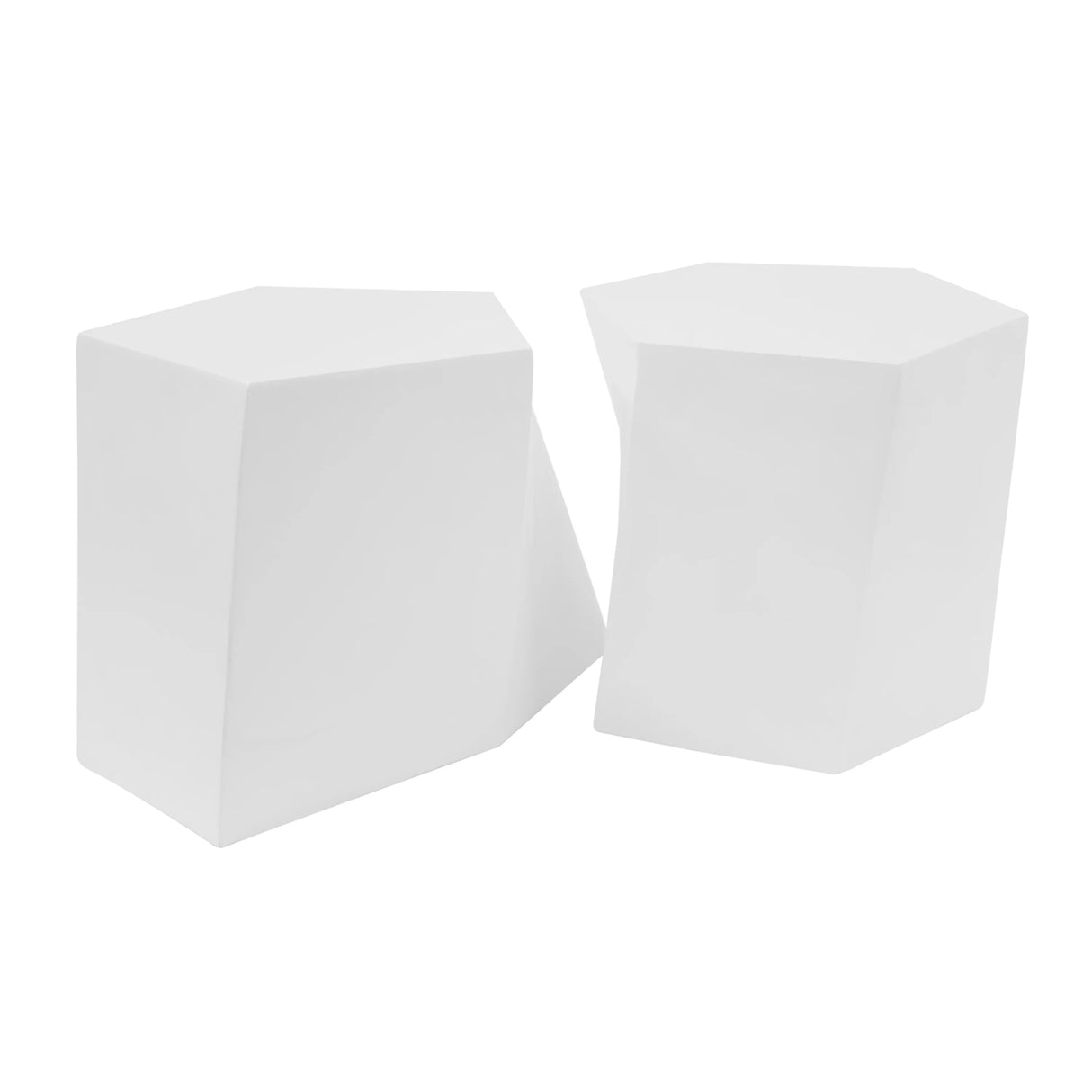 Coffee Tables Set Geometric Modern Minimalist White - Furniture Home Direct
