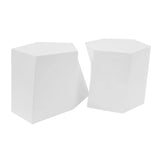 Coffee Tables Set Geometric Modern Minimalist White - Furniture Home Direct