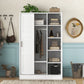 3 Door Shutter Wardrobe & Shelves - Furniture Home Direct