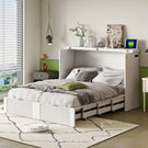 Murphy Bed With Drawer And A Set Of Sockets & USB Ports, Pulley Structure Design - Furniture Home Direct