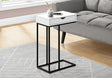 Accent Table, C - Shaped Contemporary & Modern Versatile Design - Furniture Home Direct