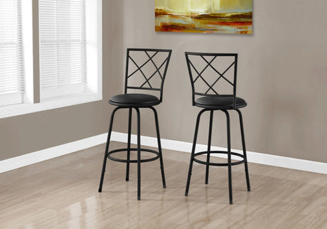 Swivel Stool Bar Height, Contemporary & Modern Style (Set of 2) - Furniture Home Direct