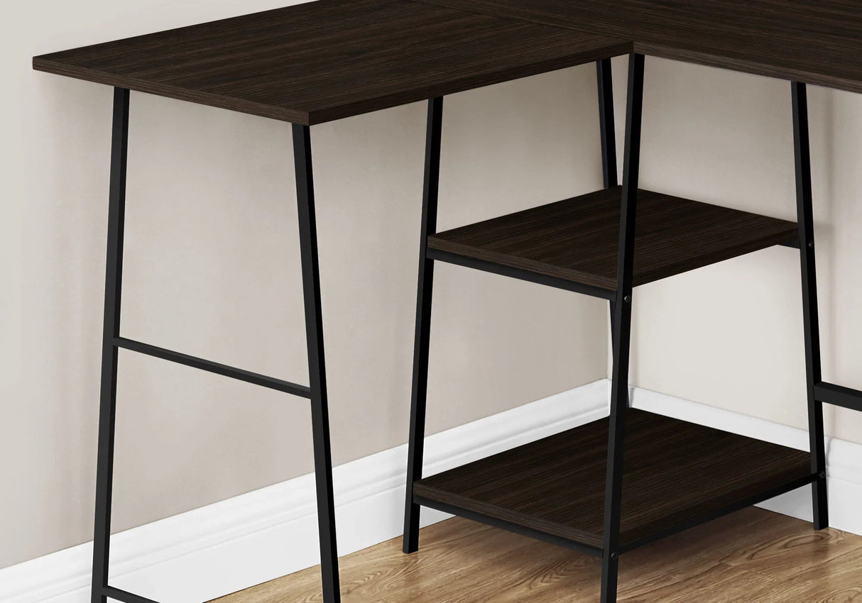 Computer Desk, Home Office, Corner, Storage Shelves, L Shape, Work, Laptop, Contemporary, Modern - Furniture Home Direct