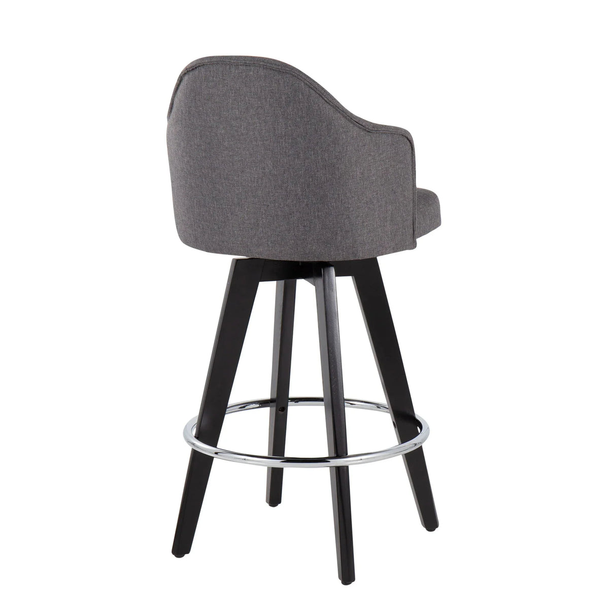 Ahoy - Contemporary Fixed Height Counter Stool With Round Footrest (Set of 2) - Furniture Home Direct