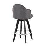 Ahoy - Contemporary Fixed Height Counter Stool With Round Footrest (Set of 2) - Furniture Home Direct
