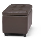 Cosmopolitan - Storage Ottoman - Chocolate Brown - Furniture Home Direct