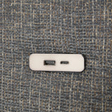 Sectional Sofa, Modular With USB Ports And Ottoman, Grey - Furniture Home Direct