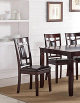 Dining Set with Upholstered PU Chairs 7 Piece Espresso - Furniture Home Direct
