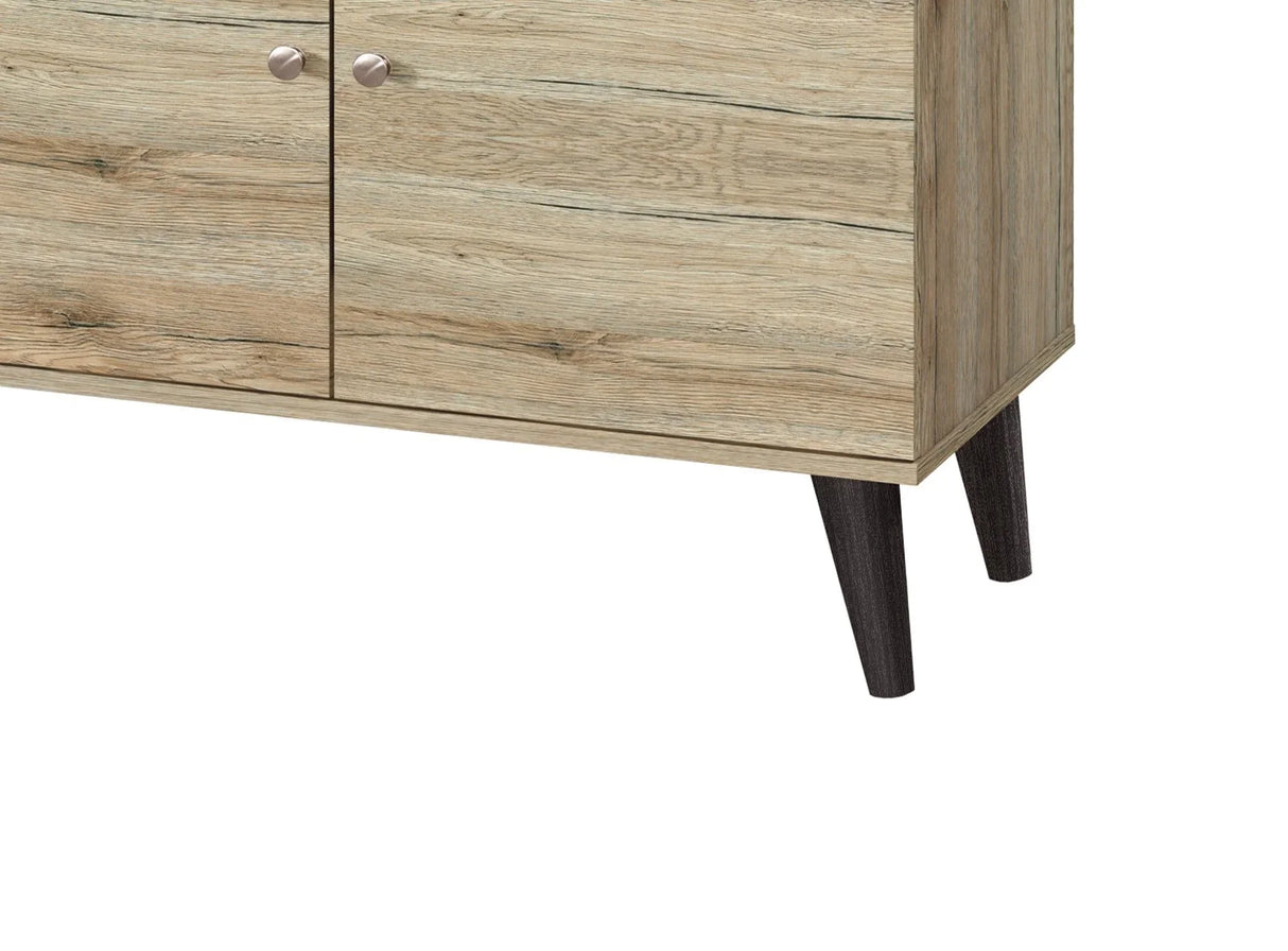 Amidon - TV Stand, With 2 Storage Shelves And 1 Cabinet - Furniture Home Direct