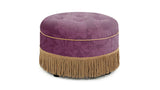Yolanda - Luxurious Upholstery Round Upholstered Accent Ottoman - Furniture Home Direct