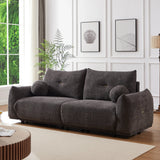 2 Piece Living Room Set with Throw Pillows - Gray - Furniture Home Direct