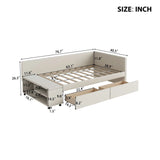 L Shaped Upholstered Platform Bed With Storage And Drawers - Furniture Home Direct