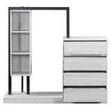 Wardrobe With 4 Drawers And 3 Shelves - Furniture Home Direct