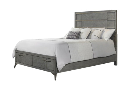 Storage Bed With Bookmatched Veneer - Furniture Home Direct