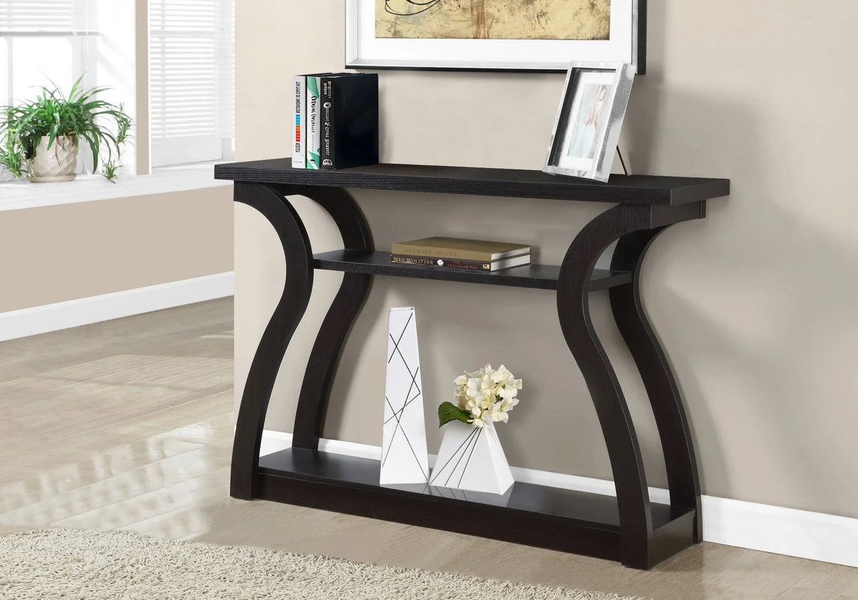 Accent Console Table For Entryway, Unique Curved Design - Furniture Home Direct